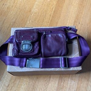 Danier Leather Purple Fanny Pouch